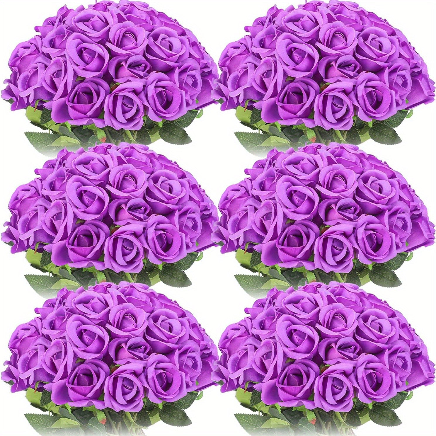 24pcs Artificial Rose Flower, Realistic Silk Roses With Stem Bouquet Of Flowers Plastic Flowers Real Looking Fake Roses For Home Wedding Centerpieces Party Decorations, Room Decor, Home Decor