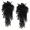 4pcs Artificial Black Eucalyptus Flowers Vine, Simulation Autumn Hanging Wall Rattan, UV Protection Plastic Plant, For Wedding Birthday Décor, Fall Halloween Thanksgiving Xmas Decor, Home Room Arch Garland Ceiling Decor