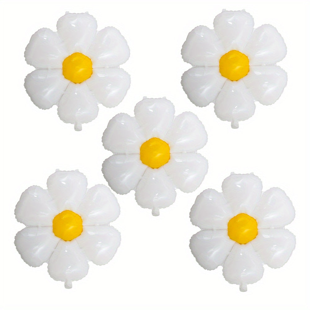 7pcs Bee & Daisy Foil Balloon Set - Aluminum Film Balloons for Spring, Birthdays, Anniversaries, Graduations & Mother'S Day Party Decoration - Ideal for Wedding, Shower, Thanksgiving, Valentine'S Day & More