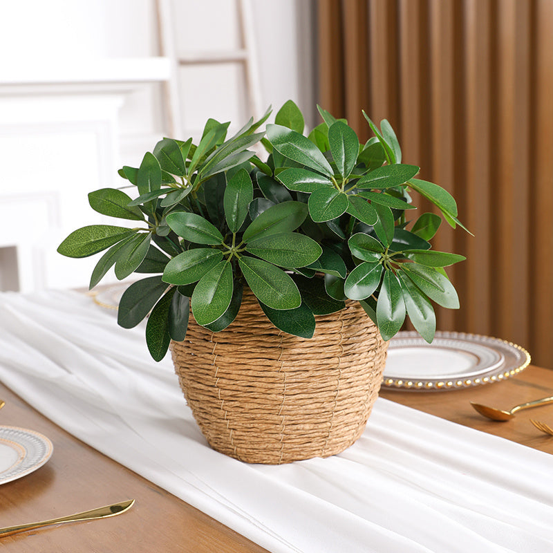1pc 13in Lifelike Artificial Plant - Fake Leaves with Stem - Durable & Low Maintenance Decor for Living Room, Hotel, Office - Enhance Indoor Ambiance, Home & Room Styling