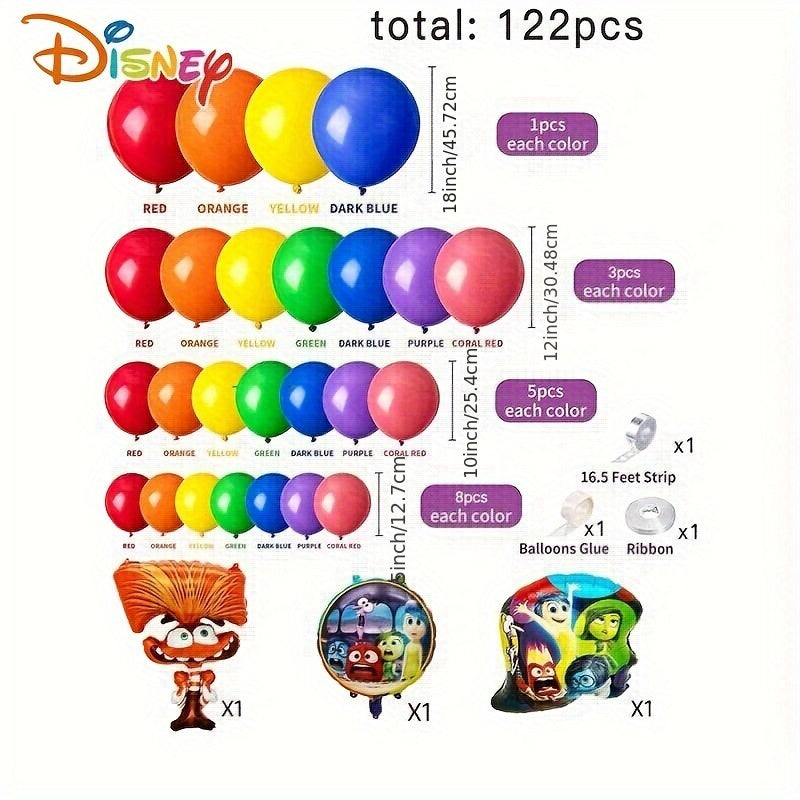 Disney 86pcs Balloon Set For Halloween & Birthday Parties - Inside Out Theme, Craft Supplies (Cake Toppers & Cups Not Included) Balloons Decoration Set Balloon Decorations