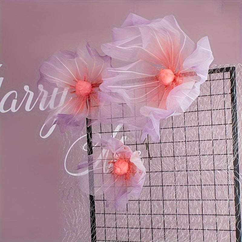 3pcs Realistic Artificial Poppy Flower Bouquet, 3-Piece Set for Wedding, Ceremony, Home Decor, Photo Prop, Farmhouse Style