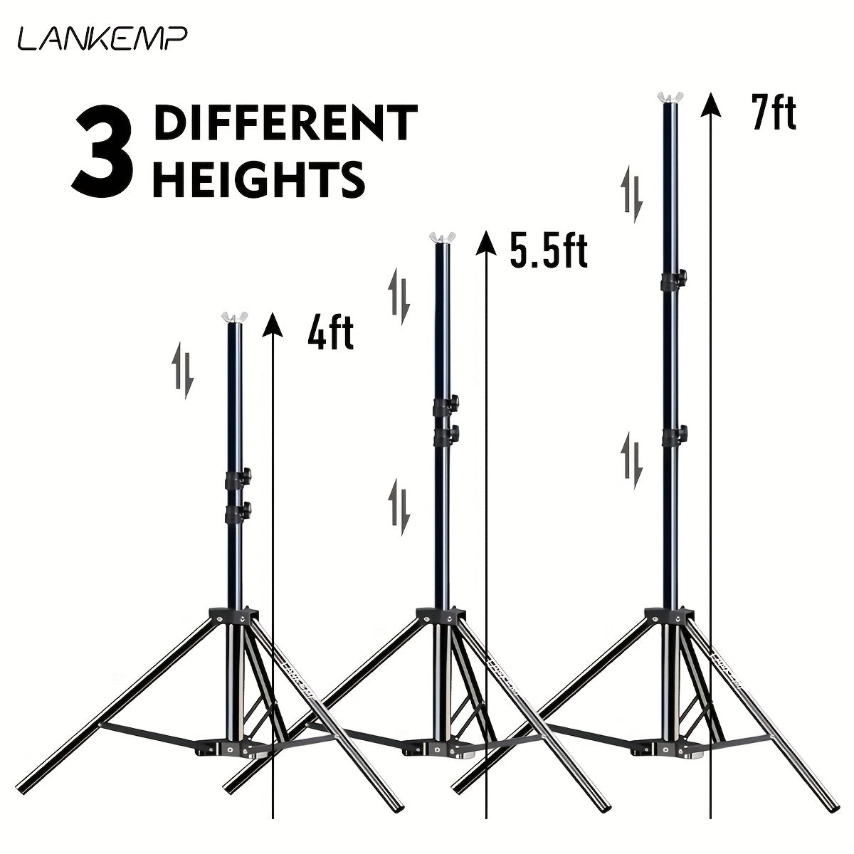 10x7 Ft Professional Background Stand | Adjustable Iron Metal Stand for Photo Studio, Includes 4 Cross Bars, 4 Background Clips, Balloon Arch Support Kit, Ideal for Party and Wedding Event Decoration
