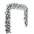 9-Foot Artificial Cedar Garland for Christmas, Adorned with Snowflakes.