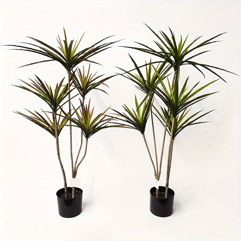 Artificial Dracaena Plant, 90cm/120cm Tropical Tree, Faux Palm Leaves Cycas for Home Office Decor, Plastic, Floor Standing, No Container, Ideal for Wedding, Engagement, Christmas, Halloween, Easter, Thanksgiving, Valentine'S