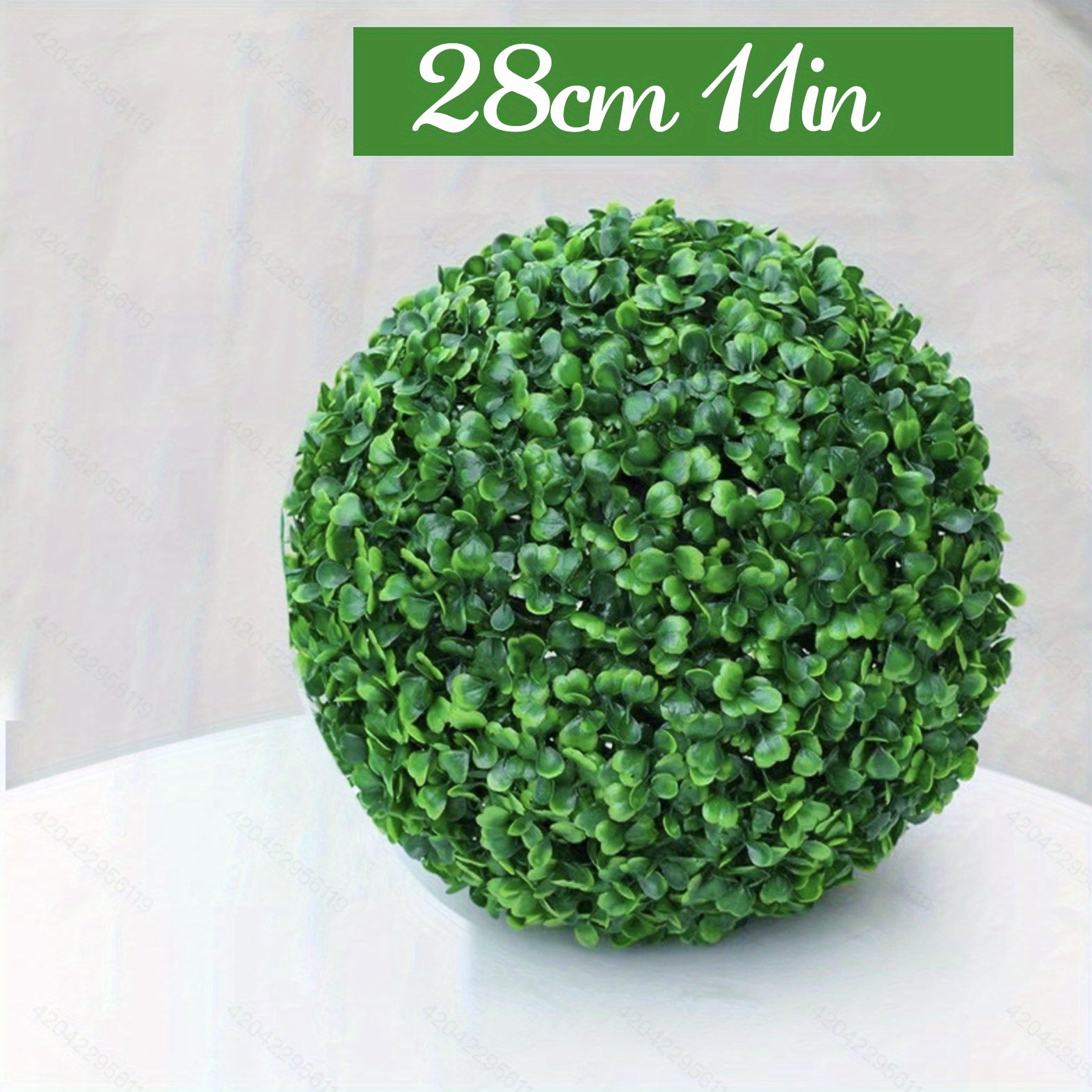 Topiary Ball Artificial Outdoor Boxwood Balls Topiary Lifelike Plants, Round Topiary For Indoor/Outdoor Decore, Sempre Verde Green 7 Inch, 11inch, 15inch, 19inch, 1 Piece