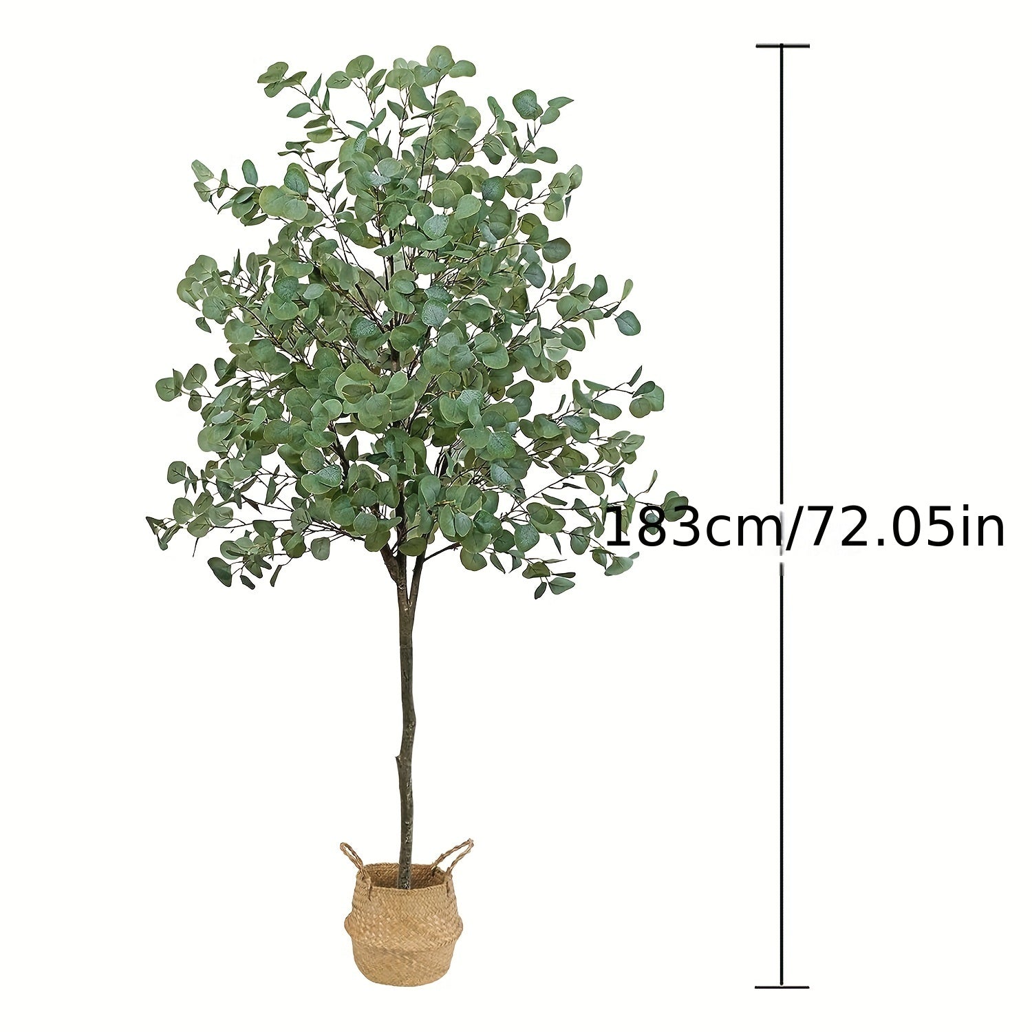 6ft Artificial Eucalyptus Tree in Pot, Faux Indoor Plant for Home & Office Decor, All-Season Fabric Tree for Various Room Types, Perfect for Birthday, Anniversary, Housewarming, New Year, Floor Placement, No Electricity Neede