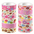 12 Rolls Sweet Donuts Washi Tape Masking Tape Decorative Paper Sticker for Scrapbook Journal DIY Craft Gift Wrapping