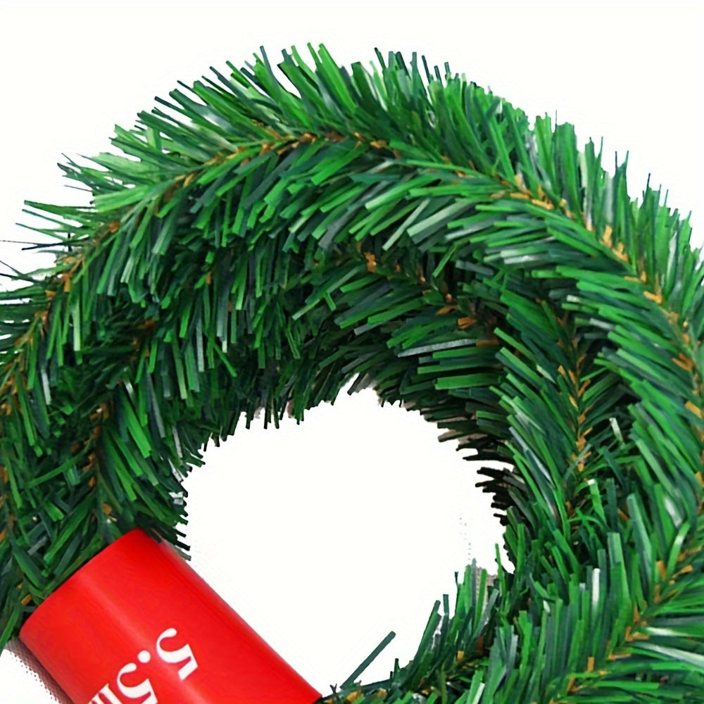 1pc, 216.54inch Pine Christmas Garland Decorative Green Artificial Xmas Tree Rattan Banner Party Plastic Pendant Tinsel Hanging Decoration