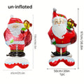 1pc New Extra Large Standing Santa Claus Foil Balloon, Christmas Holiday Indoor And Outdoor Party Decoration, Suitable For Christmas New Year Birthday Supplies Easter Gift