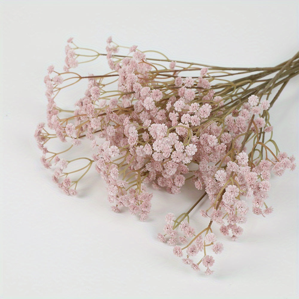 5pcs Real Touch Artificial Gypsophila Flowers - Perfect for Weddings, DIY Floral Arrangements, Home Decor and More!