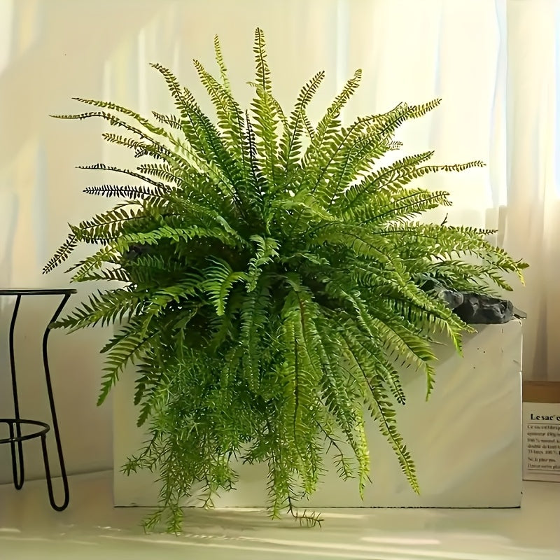 1pc Large 30-inch Artificial Boston Fern - UV Resistant Artificial Plant for Outdoor, Porch and Garden Decoration, Perfect for Parties and Farmhouse Style