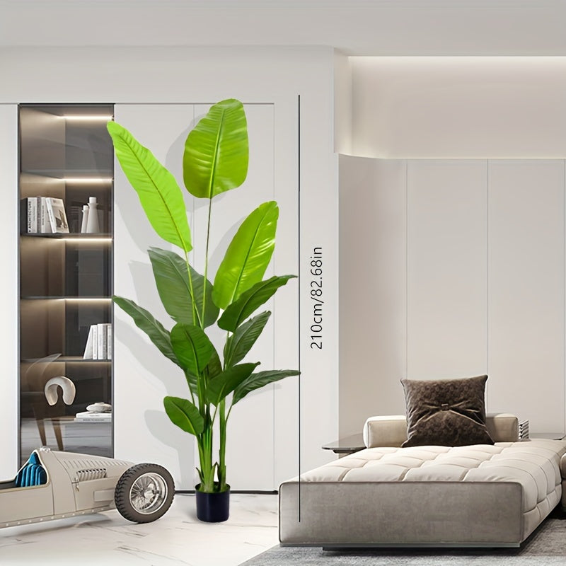 Lush & Realistic Bird of Paradise Artificial Plant - Durable Pot, Maintenance-Free, Perfect for Indoor/Outdoor Decor - Ideal Housewarming Gift for All Seasons