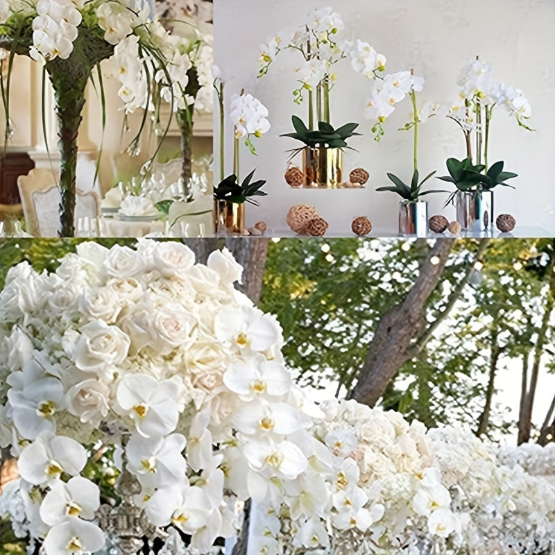 1pc Ultra-Realistic Phalaenopsis Orchid Stem - Elegant Artificial Bouquet for Wedding, Party & Home Decor - Premium Quality, Long-Lasting Centerpiece for Bridal, Engagement, Birthday & Anniversary Celebrations