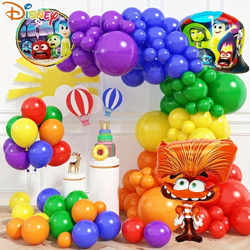 Disney 86pcs Balloon Set For Halloween & Birthday Parties - Inside Out Theme, Craft Supplies (Cake Toppers & Cups Not Included) Balloons Decoration Set Balloon Decorations