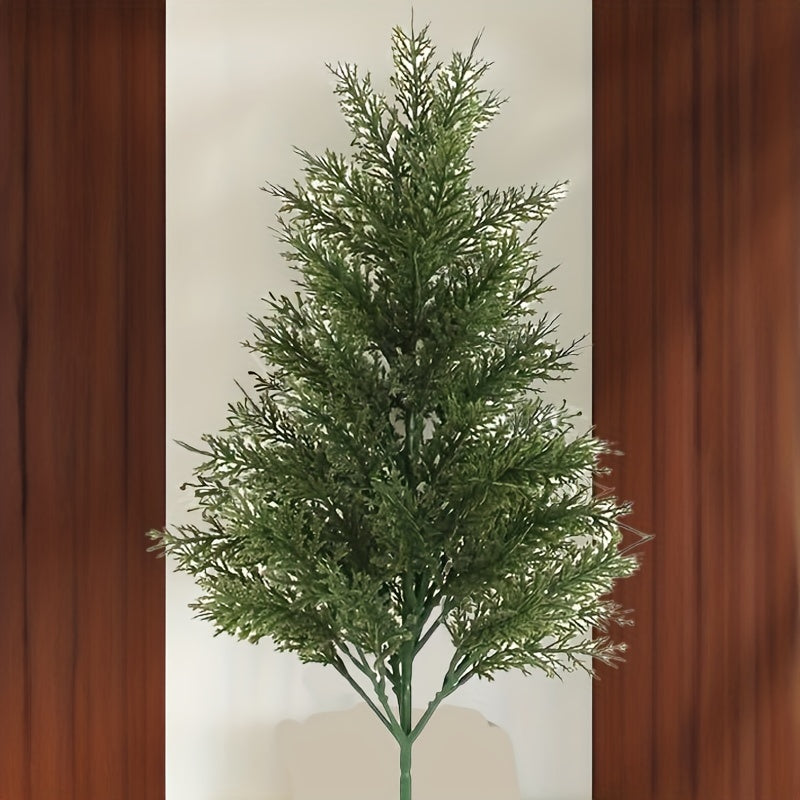 1/2pcs, 17-Inch Artificial Pine Christmas Tree, Realistic Simulation Tree for Indoor/Outdoor Decor, Wedding & Party Supplies