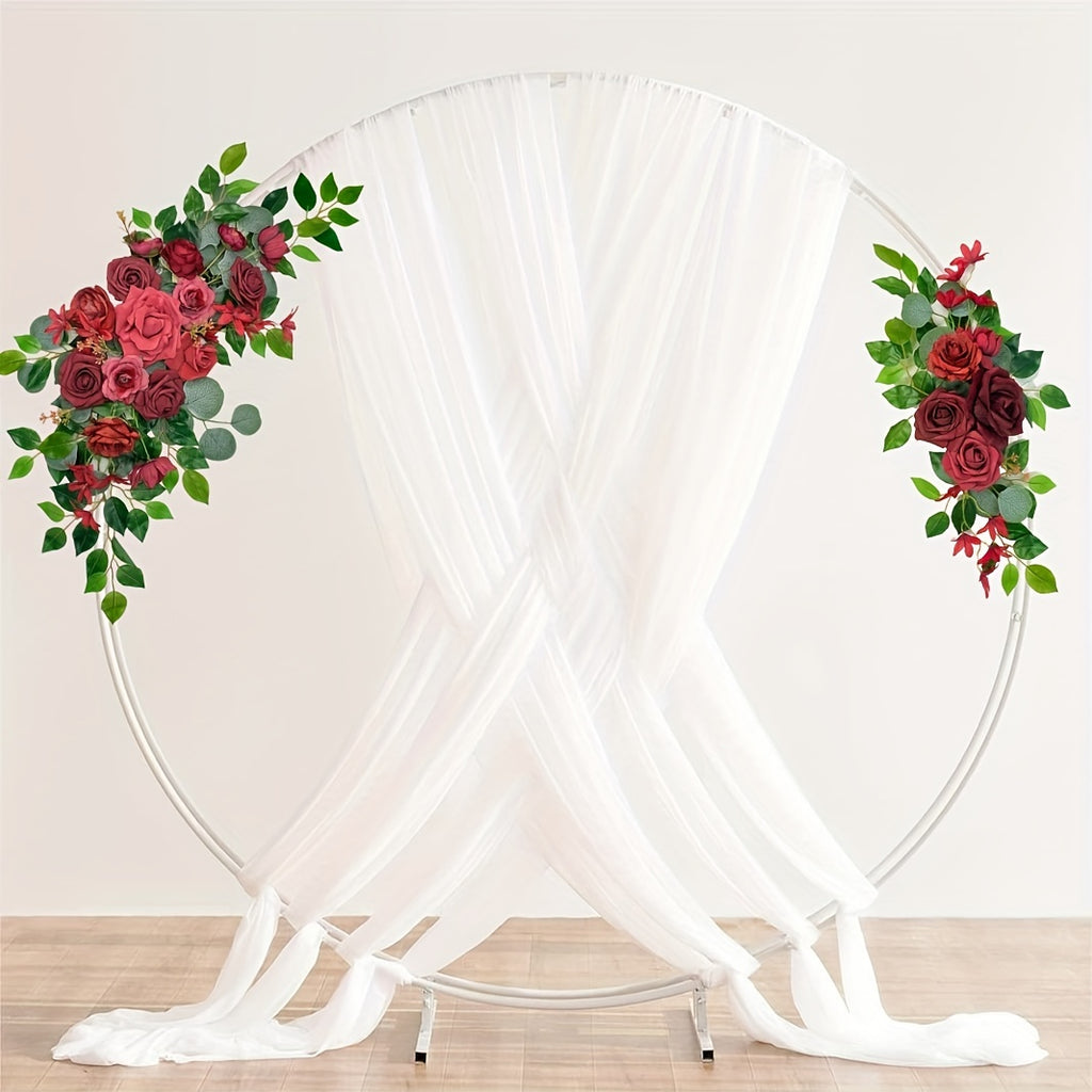 Two Wedding Arch Flowers, Decorative Floral Items, Artificial Eucalyptus Leaves, Used for Arrangements in Ceremony And Reception Background Decoration.