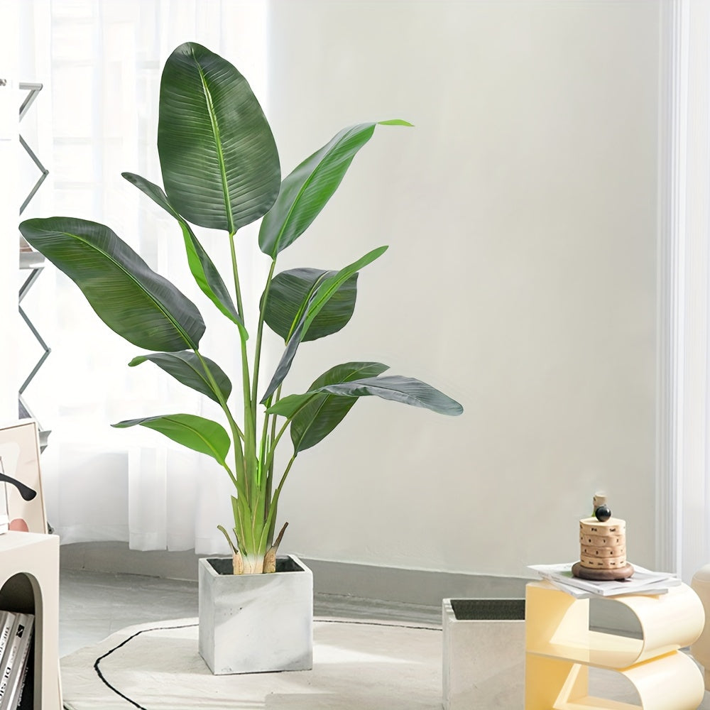[Bird Of Paradise Artificial Plant] Artificial Bird Of Paradise Plant - Faux Palm Tree for Home Decor Indoor Outdoor Office