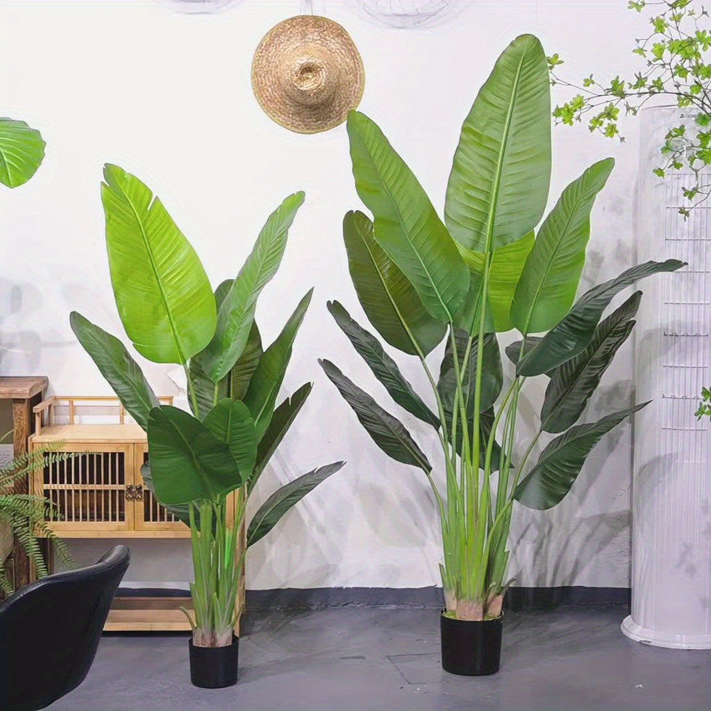 [Bird Of Paradise Artificial Plant] Artificial Bird Of Paradise Plant - Faux Palm Tree for Home Decor Indoor Outdoor Office