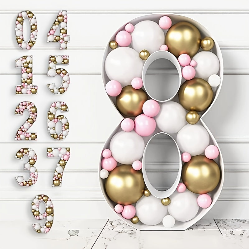 1 Set Princess Theme Balloon Frame Kit, DIY Number 0-9 Balloon Stand for Party Decorations, Versatile Celebration Backdrop for Birthdays, Anniversaries, Weddings, Baby Showers, Christmas, Halloween, New Year, Valentine'S Day