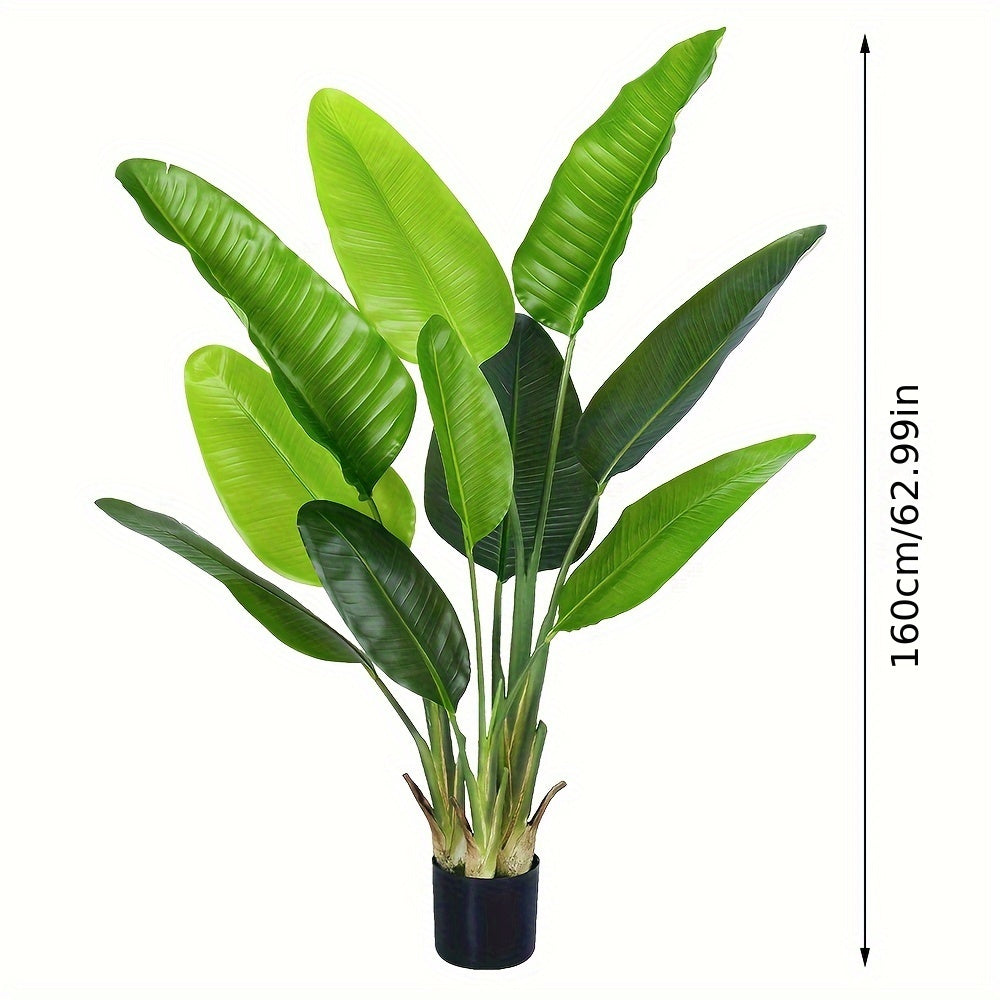 [Bird Of Paradise Artificial Plant] Artificial Bird Of Paradise Plant - Faux Palm Tree for Home Decor Indoor Outdoor Office