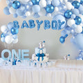 Blue Balloon Wreath Set, Blue Balloon Arch Wreath, Party Decoration Supplies, Suitable for Birthday Party Decoration, Gender Disclosure, Wedding Decoration