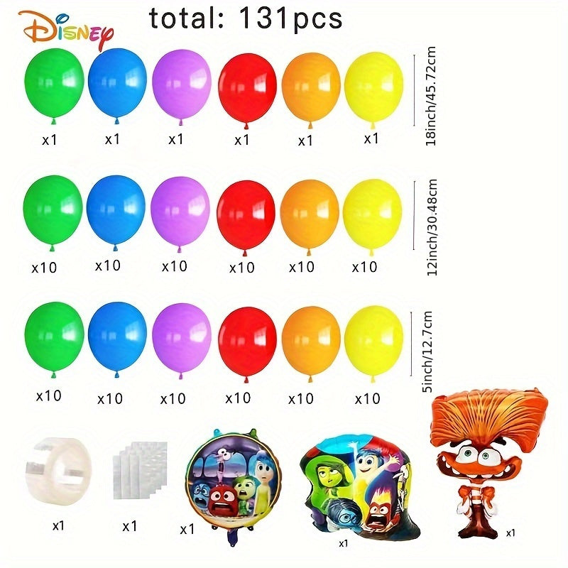 Disney 86pcs Balloon Set For Halloween & Birthday Parties - Inside Out Theme, Craft Supplies (Cake Toppers & Cups Not Included) Balloons Decoration Set Balloon Decorations
