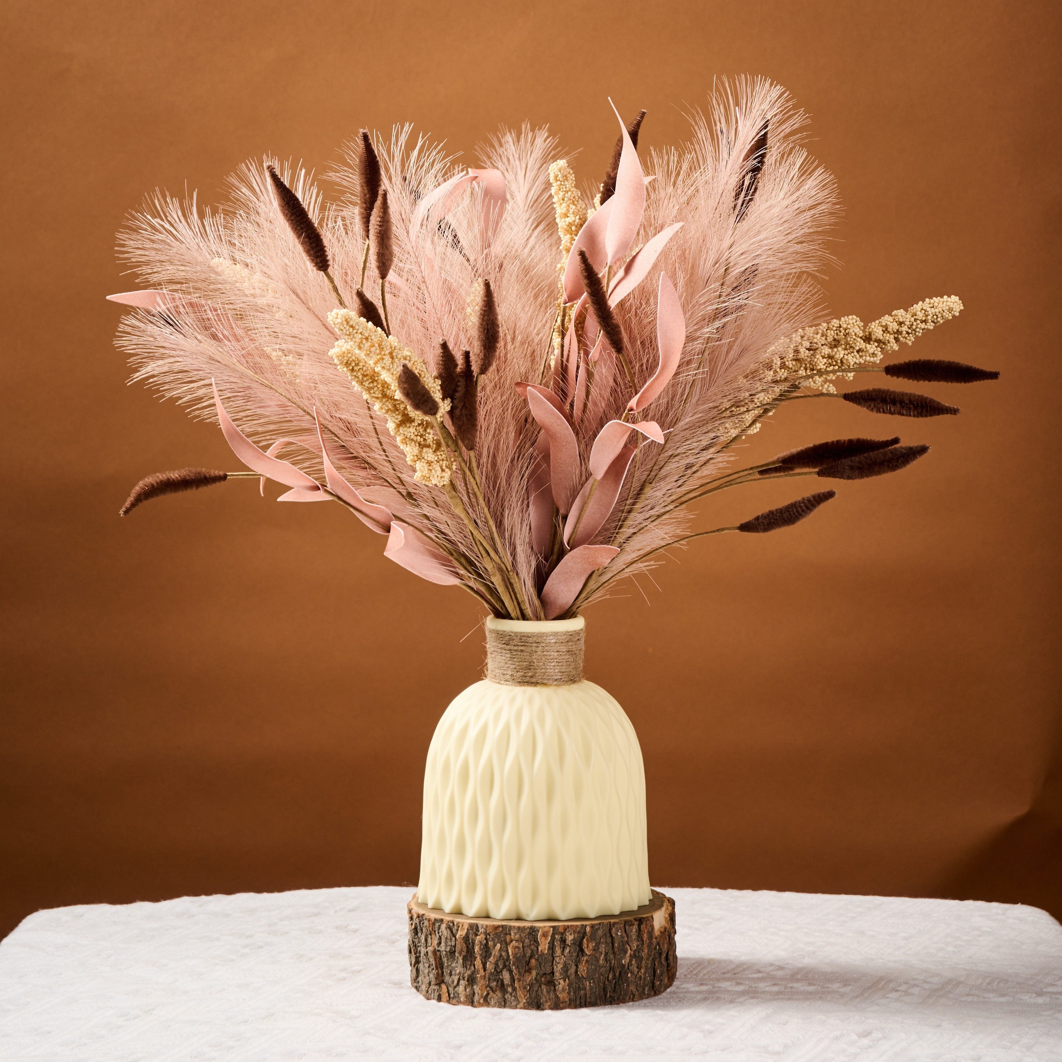 3pcs Bundles, 16.93inch (about 43cm), Artificial Dandelion Reed, Artificial Orchid, Artificial Flower, Decoration, Fluffy, Artificial Simulation Plant, Home Decoration, Vase Decoration, Wedding Party, Bedroom Decoration, Harv
