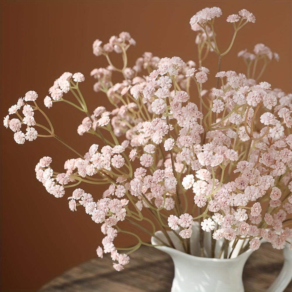 5pcs Real Touch Artificial Gypsophila Flowers - Perfect for Weddings, DIY Floral Arrangements, Home Decor and More!