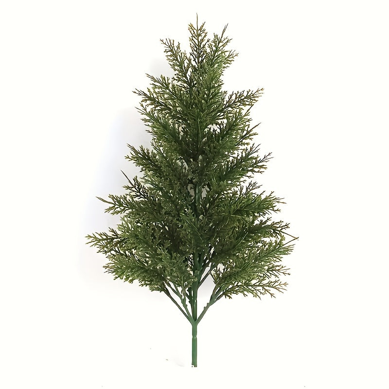 1/2pcs, 17-Inch Artificial Pine Christmas Tree, Realistic Simulation Tree for Indoor/Outdoor Decor, Wedding & Party Supplies
