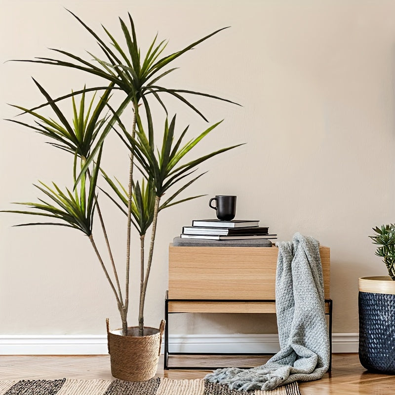 Artificial Dracaena Plant, 90cm/120cm Tropical Tree, Faux Palm Leaves Cycas for Home Office Decor, Plastic, Floor Standing, No Container, Ideal for Wedding, Engagement, Christmas, Halloween, Easter, Thanksgiving, Valentine'S