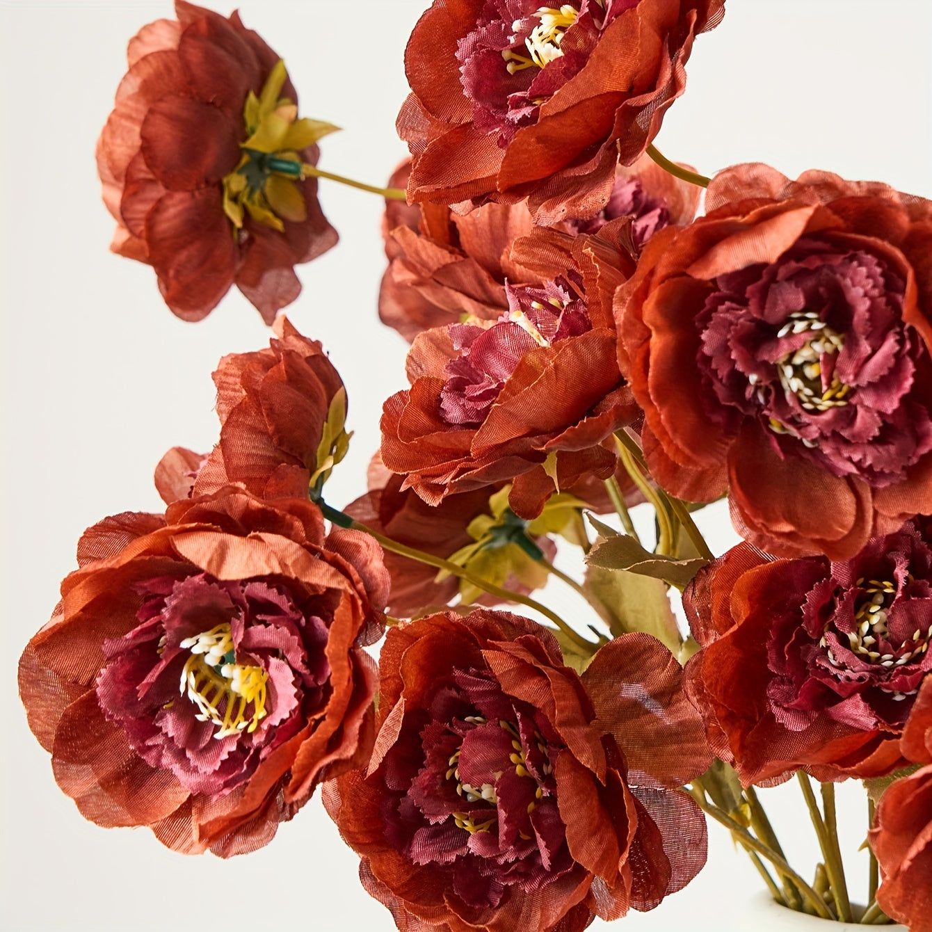 2pcs Artificial Flower Bouquet, 5 Heads Faux Snow Lotus Flower, Premium Oxidation Resistance Flower, Wedding Engagement Birthday Bridal Shower Party Decor, Table Centerpiece Arrangement, Home Office Decor Celebration Décor,