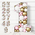1 Set Princess Theme Balloon Frame Kit, DIY Number 0-9 Balloon Stand for Party Decorations, Versatile Celebration Backdrop for Birthdays, Anniversaries, Weddings, Baby Showers, Christmas, Halloween, New Year, Valentine'S Day