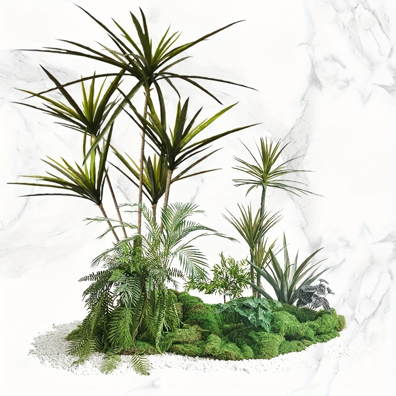 Artificial Dracaena Plant, 90cm/120cm Tropical Tree, Faux Palm Leaves Cycas for Home Office Decor, Plastic, Floor Standing, No Container, Ideal for Wedding, Engagement, Christmas, Halloween, Easter, Thanksgiving, Valentine'S