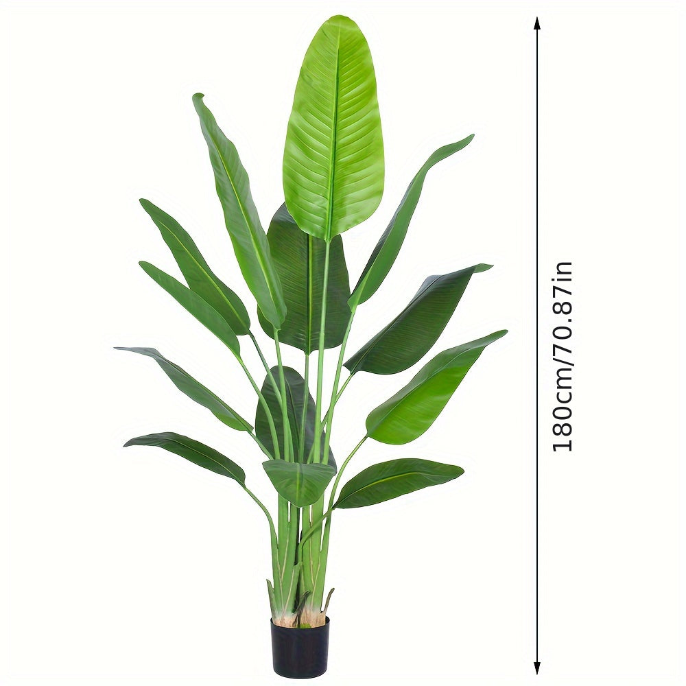 [Bird Of Paradise Artificial Plant] Artificial Bird Of Paradise Plant - Faux Palm Tree for Home Decor Indoor Outdoor Office