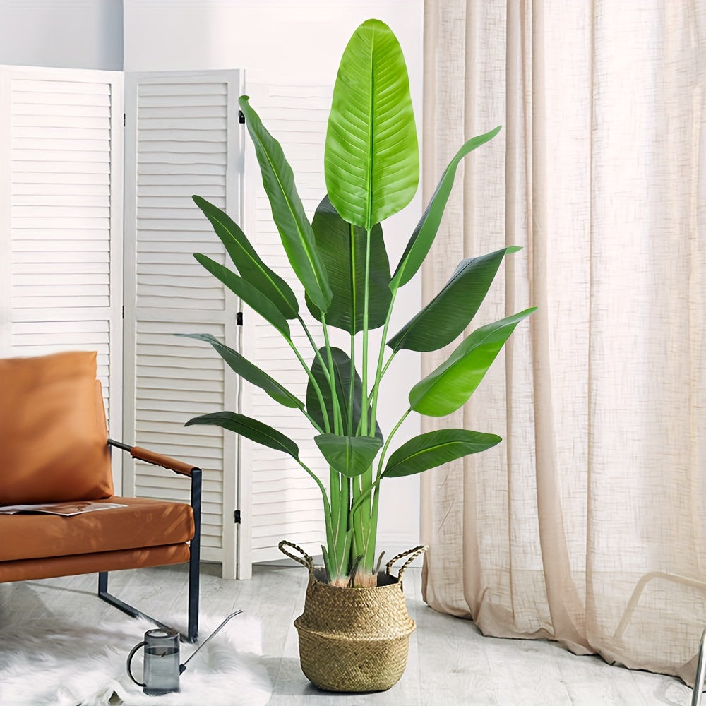 [Bird Of Paradise Artificial Plant] Artificial Bird Of Paradise Plant - Faux Palm Tree for Home Decor Indoor Outdoor Office