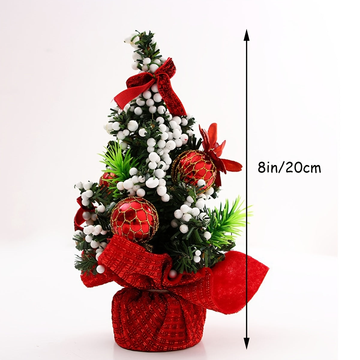 3pcs Mini Christmas Trees - Artificial Christmas Tree Bottle Brush Trees Christmas, for Christmas Decor Christmas Party Home Table Craft Decorations(red,Golden,Silvery)