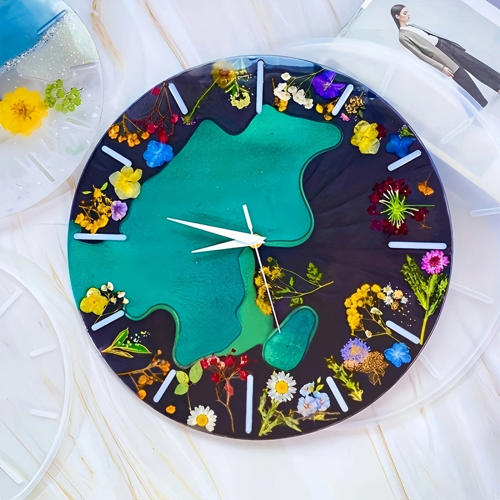 DIY Clock Silicone Mold Set, Resin Casting Dial Decoration, Pendant, Home Decor, Wall Decoration, Epoxy Resin Process
