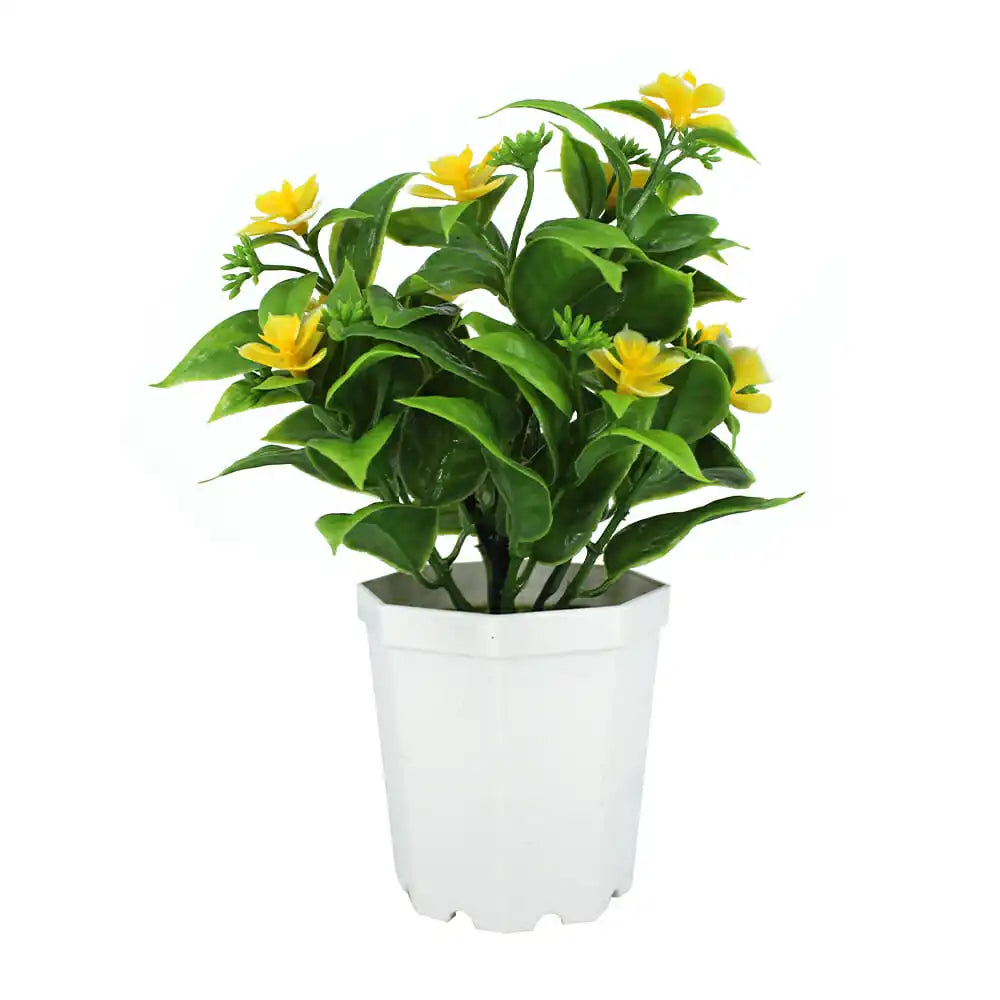 Octagon Flower Pot Decorative with Foliage and Decorative Flowers 19 cm Variety of Colors Artificial Plants & Greenery-XD-004