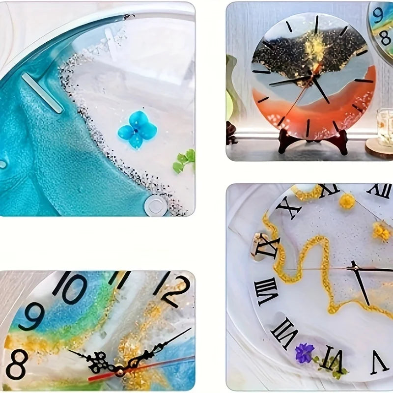 DIY Clock Silicone Mold Set, Resin Casting Dial Decoration, Pendant, Home Decor, Wall Decoration, Epoxy Resin Process
