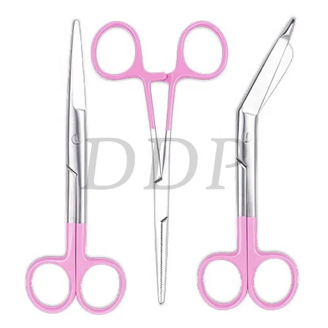 Surgical Operating Scissors German STANDARD Stainless Steel WITH Plastic Handle Bandage Scissors with Colorful Printed Handles