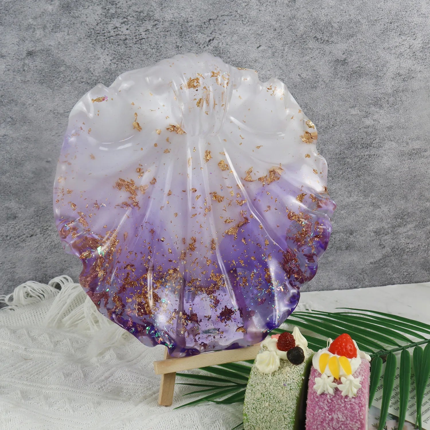 Marine Scallop Tray Silicone Mold Creative Storage Ornament, Home Decoration, Fruit Plate, Resin Handicraft