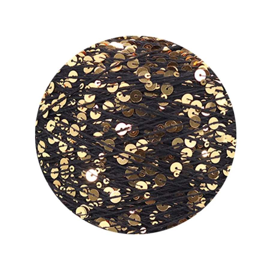 COOMAMUU 50/Ball пряжа 140M Hand Knitting Cotton Yarn 3mm+6mm Sequins Yarn DIY for Woman Woollen Sweater Hat Scarf Supplier