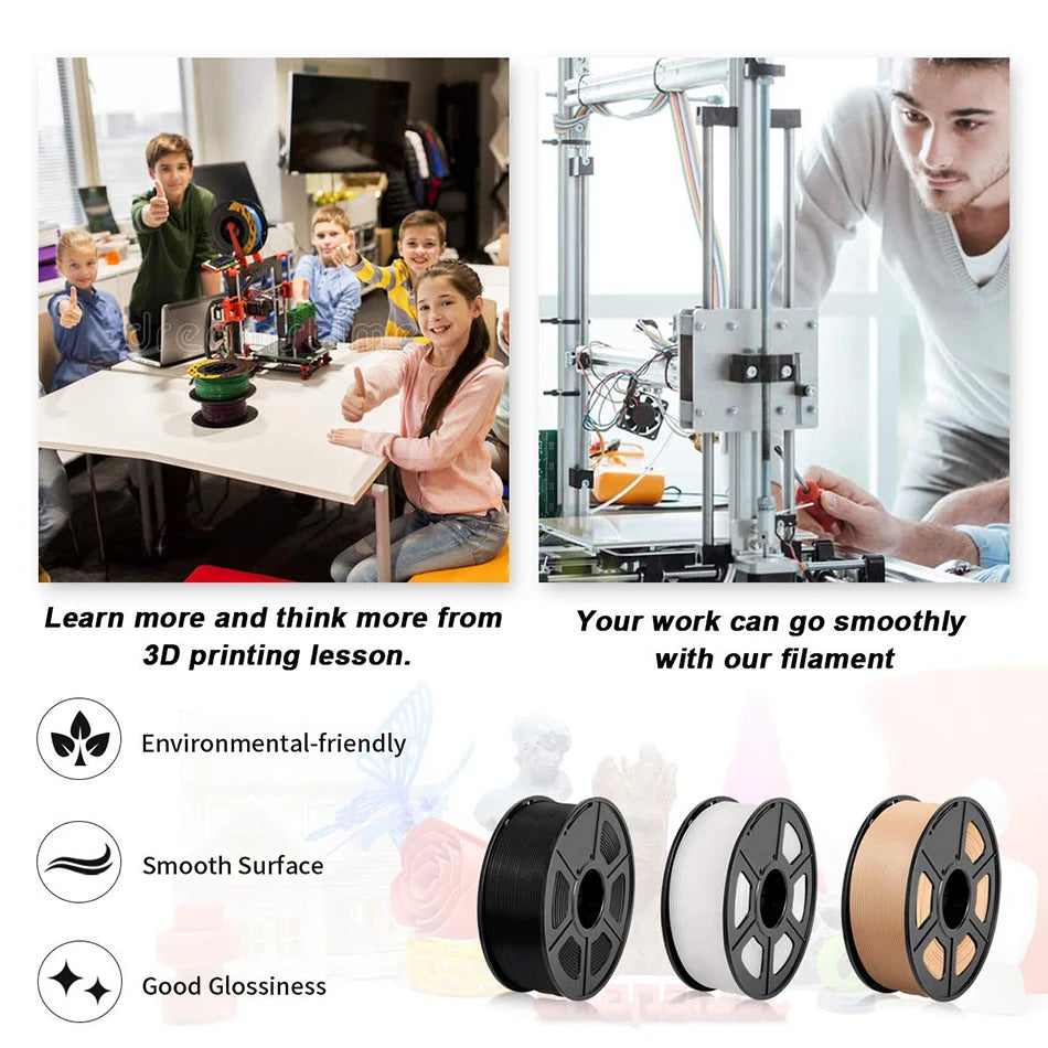 SUNLU 0.8KG PP 3D Filament 1.75mm 800g/Roll Filament Excellent Toughness Strong Fatigue Resistance Filament Fit Most FDM Printer