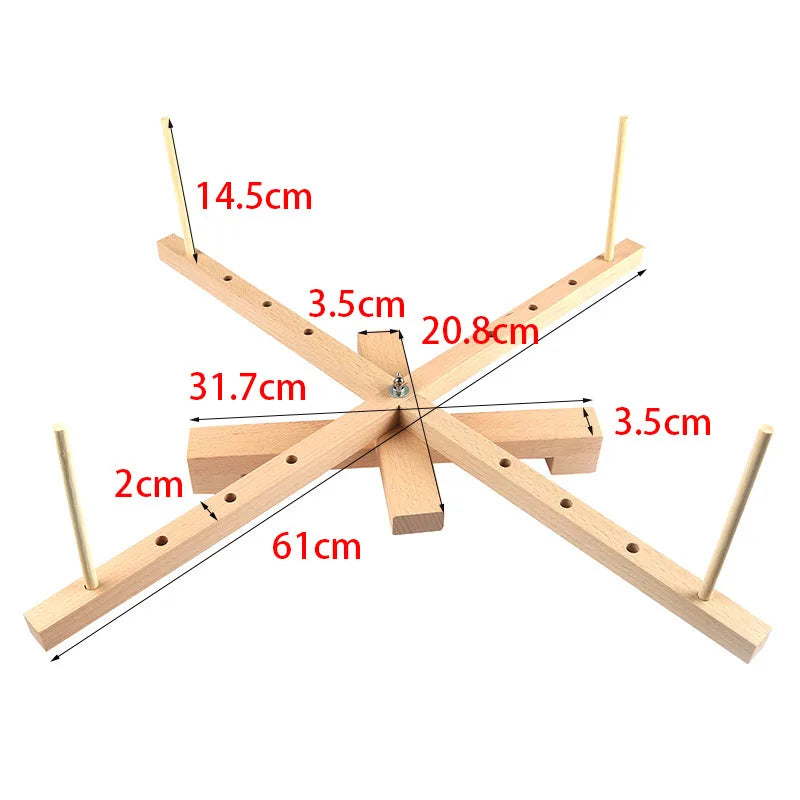 1 PCs Wooden Swift Yarn Winder String Wool Winder Holder Umbrella Hand-Operated Knitting Needle Yarn Craft Skein Winder Tools