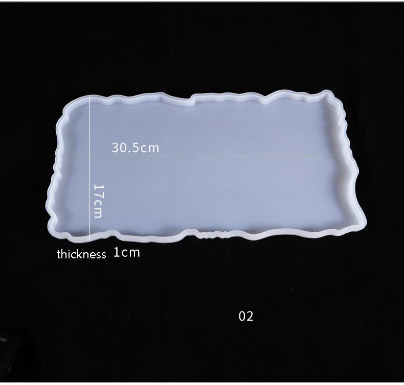 Super Big rectangle Square Coaster Silicone Mold Large Fluid Arts Coaster Making Epoxy Resin mold Crafts Make Your Own Coaster