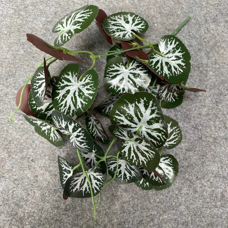 Artificial Plants Branch Artificial Ivy Leaf Artificial Green Leaves Fake Greenery Plants Fork for Home Office Party Decor