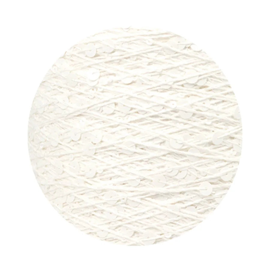 COOMAMUU 50/Ball пряжа 140M Hand Knitting Cotton Yarn 3mm+6mm Sequins Yarn DIY for Woman Woollen Sweater Hat Scarf Supplier