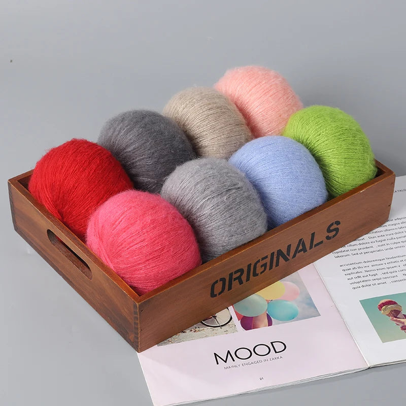 250g Crochet Mohair Yarn For Knitting Sweater Shawl Skin-Friendly Baby Wool Lace Thread ilos para tejer dedelgado Yarns 5pcs