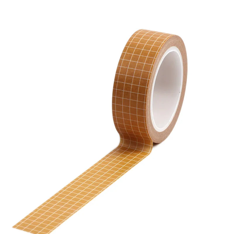 Wholesale Grid Deco Masking Washi Tape Japanese Paper Tape Pressure Sensitive Adhesive Journal Scrapbook Daily Printing Option